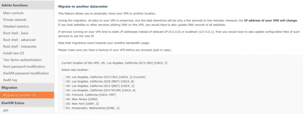 搬瓦工VPS更换主机
