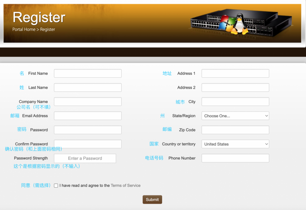 搬瓦工VPS的注册信息