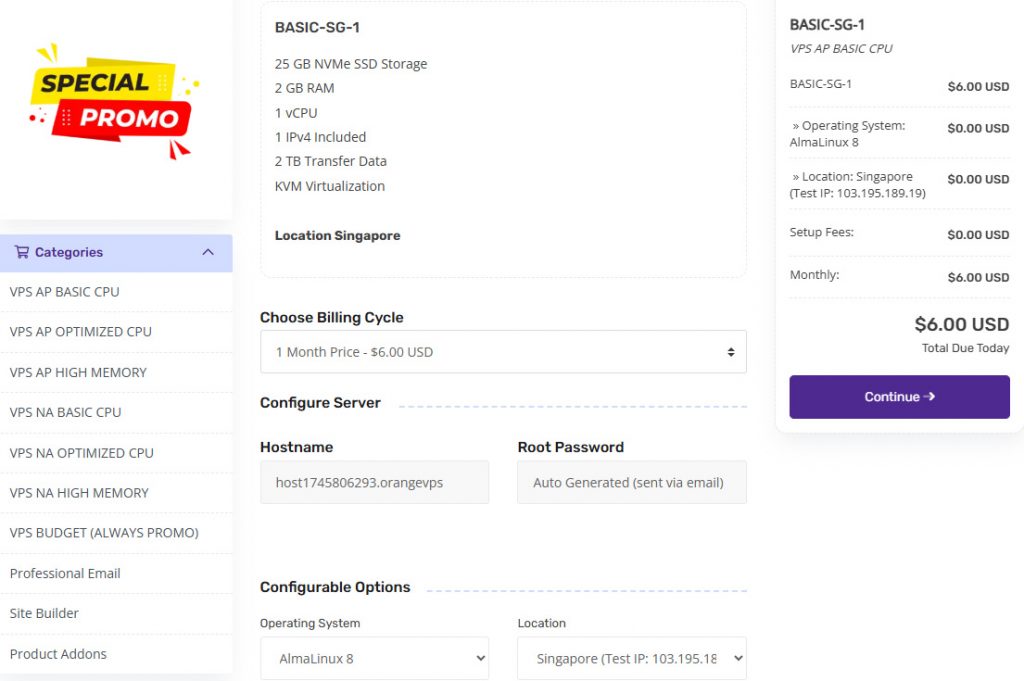 Orange VPS云服务购买详细