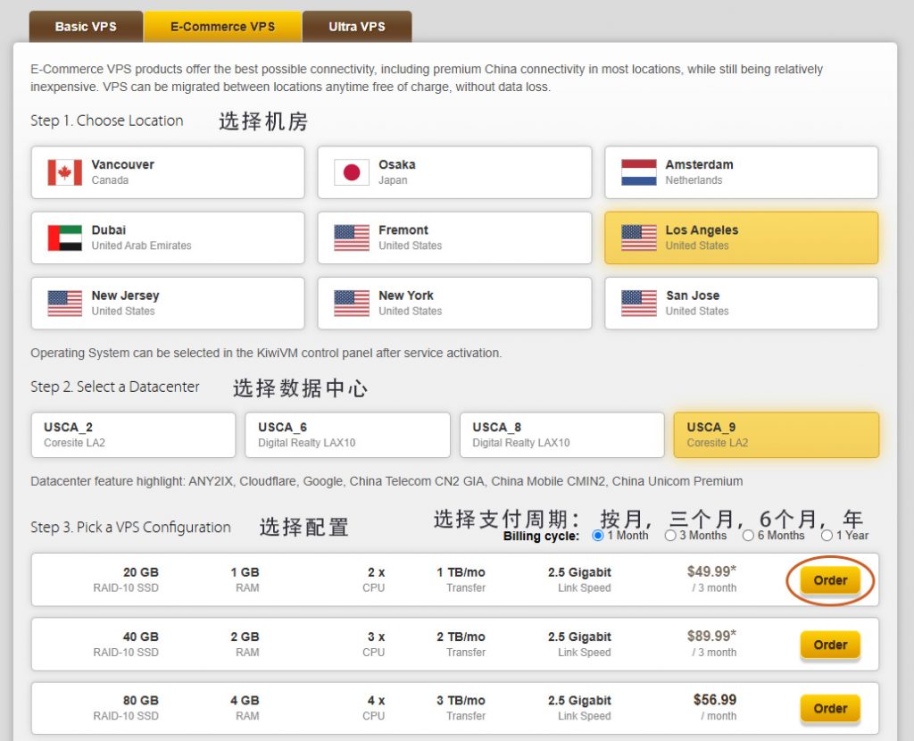 搬瓦工云服务器的CN2 GIA机房购买详细介绍
