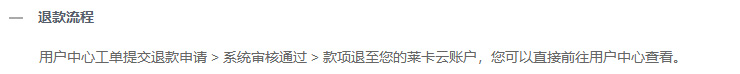 莱卡云的退款流程
